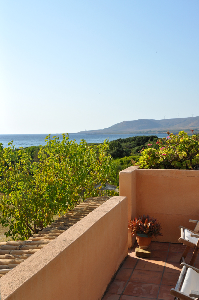 The view to the sea from the first floor terrace at Mezzao Apartments, Kefalonia.